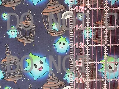 Custom 100% Cotton Woven Fabric Super Mario Galaxy Luma Video Game 1/4 Yard 9x56 • $5.49