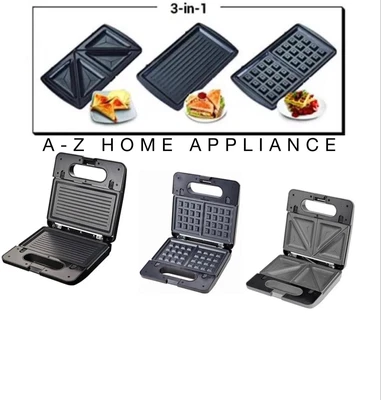 £23.23 • Buy Snack Maker 3-in-1 Sandwich Toaster Waffle Maker Grill Panini Press 750W