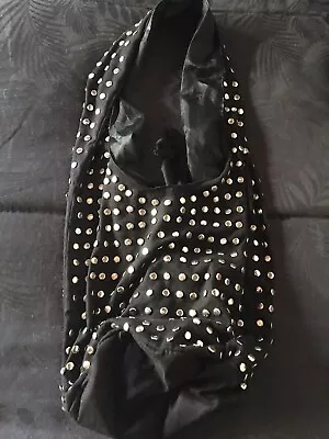 $26.85 • Buy Black Handbag Womens With Silver Sparkles Unwanted Gift  Price Reduced