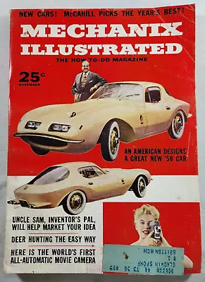 1957 Mechanix Illustrated Magazine - November Issue • $11.95
