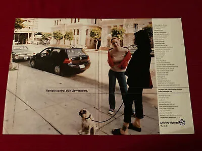 Volkswagen VW Golf 2-page Car 2000 Print Ad - Great To Frame! • $6.95