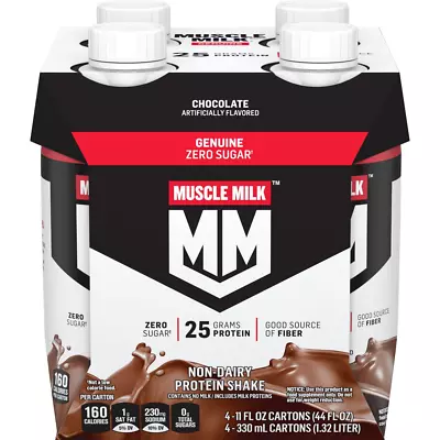Muscle Milk Genuine Protein Shake Chocolate 11 Fl Oz Carton 4 Pack • $13.34