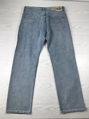 Levis Silver Tab Jeans Mens 34x32 Straight Blue Medium Wash Distressed NEW $79 • $44