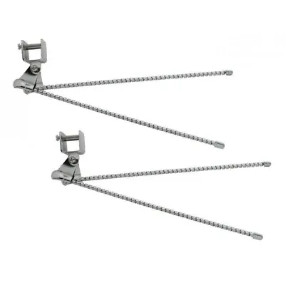 Pair Curb Feelers - Vintage Style Chrome Metal Good For Classic Cars And Trucks • $22.45