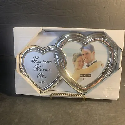 NEW  Malden Wedding Metal Picture Frame 2 Hearts  Two Hearts Become One  • $15