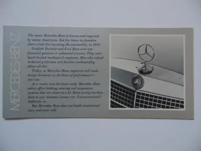 Original 1973 Mercedes Benz Full Line Fold Out Brochure 450SL 280SEL220D • $10