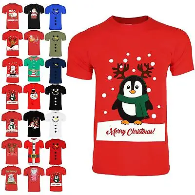 £7.69 • Buy Unisex Mens Women Ladies Merry Christmas Xmas Santa Reindeer Penguin T Shirt Top