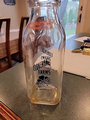 Vintage Cloverdale Farms Pint Milk Bottle • $14.95