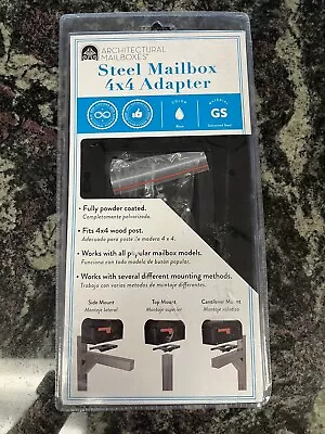 Architectural Mailboxes 7540B-10 Mailbox Adapter Plate 4  X 4  Black • $21