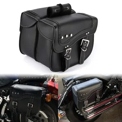 Side Saddle Bag Luggage For Yamaha V Star 650 950 1100 1300 XVS Custom Classic • $119.99