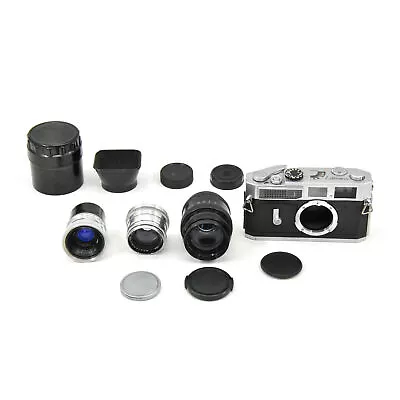 Serviced Canon-7 M39 Rangefinder FIlm Camera W/ 3 Lenses Set! • $1324.37