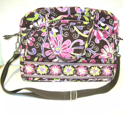 Vera Bradley PURPLE PUNCH Metropolitan Travel Computer Bag 15 X 11 X 5.5 EUC • $49.99