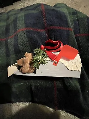 Unusual Polymer Clay Dachshund Dog In A Mailbox Christmas Ornament  • $12