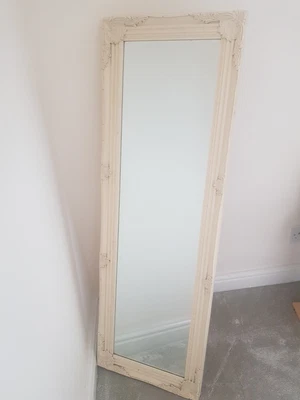 £1.04 • Buy White/Cream Full Length Dressing Mirror French Baroque Ornate Shabby Chic Style