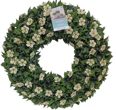 Martha Stewart Topiary Kissing Wreath Fern & White Gardenia Spring Summer 22  • $79.99