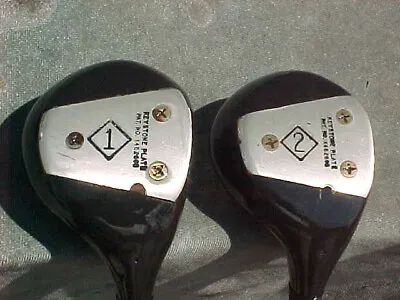 PERSIMMON Macgregor Ben Hogan Keystone Plate Golf Clubs Woods RH Set Driver & 2 • $40