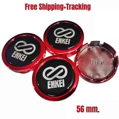 Center Caps Cover Wheels Rim Red For Enkei Racing Car Size 56 Mm. Set 4 Pc. • $66.97