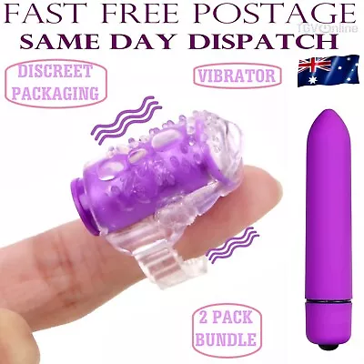 Bullet Finger Vibrator Massager Wand G Spot Dildo Vibe Clit Stimulator Sex Toy • $18.95