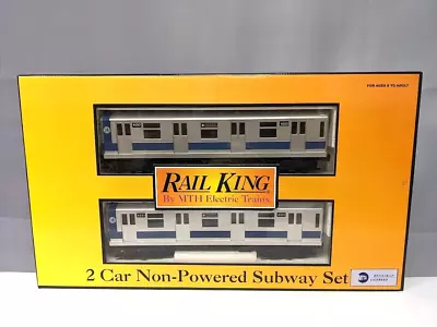 MTH Rail King #30-2161 MTA 2-Car Subway Non-Powered Set C10 • $174.99