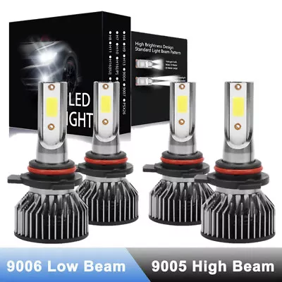 LED Headlight 4x Bulbs Kit White For Volvo 850 960 Wagon/Sedan 4-Door 1994-1997 • $36.99