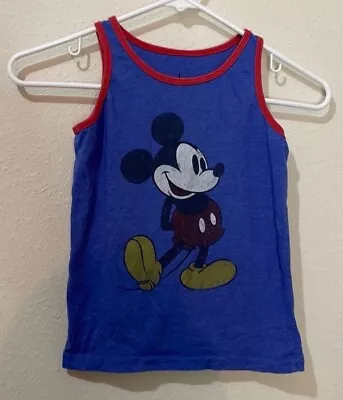 Disney Parks Mickey Mouse Tank Top Youth XS Blue Red • $5