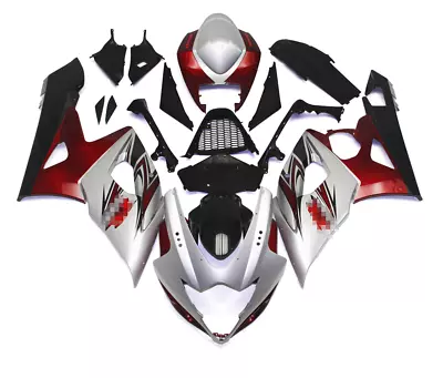 Red Silver Fairing Kit For 2005 2006 Suzuki GSXR1000 K5 05 Injection Body Kit • $351.95