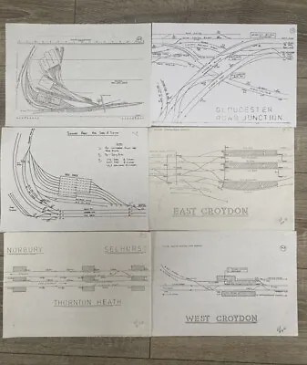 South Central Railway Croydon Selhurst Uckfield Track Plan  Diagram Map 1980s X9 • £10.50