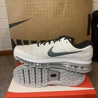 NIKE AIR MAX 2017 Mens Sneakers 849559-100 White Black US Size 13 / UK Size 12 • $160