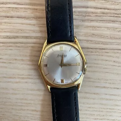 Vintage Gents Accurist 21 Jewel Wristwatch Gold Plated • £50