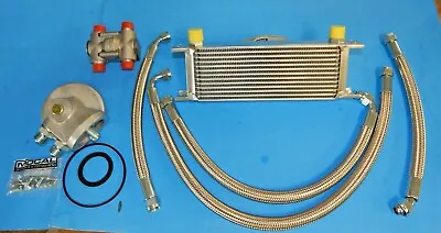 New Thermostatic Oil Cooler Kit Adaptor Stainless Lines Cooler 1969-76 TR6 • $659.95