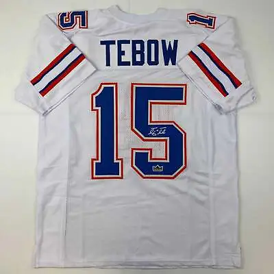 Facsimile Autographed Tim Tebow Florida White Auto College Jersey Size Men's XL • $74.99