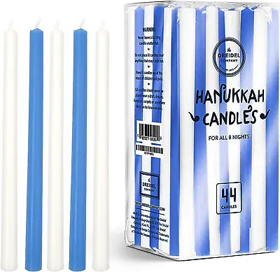 Menorah Candles Chanukah Candles 44 Tall Colorful Hanukkah Candles For All 8 ... • $9.98