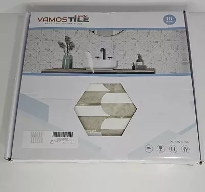 *NEW* Vamostile Mosaic 10-Sheet Peel And Stick Backsplash Tiles 11.5×12in Y36 • $29.99