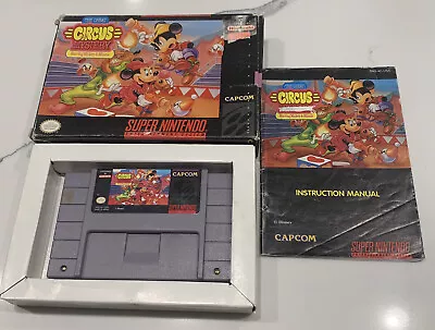 The Great Circus Mystery Mickey Mouse (SNES 1994 Capcom) Complete CIB Manual • $69