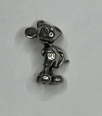 Mickey Mouse Sterling  925 Charm Pendant 3-D Walt Disney Tiny For Bracelet • $14.40