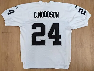 Reebok Oakland / Las Vegas Raiders #24 Charles Woodson NFL Jersey Sz 48 • $145