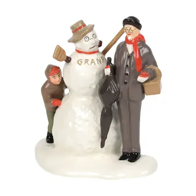 Dept 56 Norman Rockwell's GRANDFATHER & SNOWMAN 6000649 Saturday Evening Post • $38.95