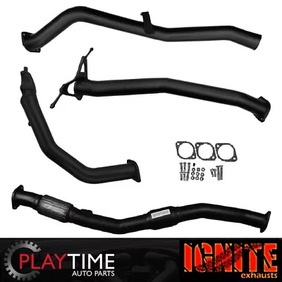 3 Inch Exhaust For Nissan Navara D22 Exhaust 3L 2003 -2015 With Cat & Pipe Blk • $715