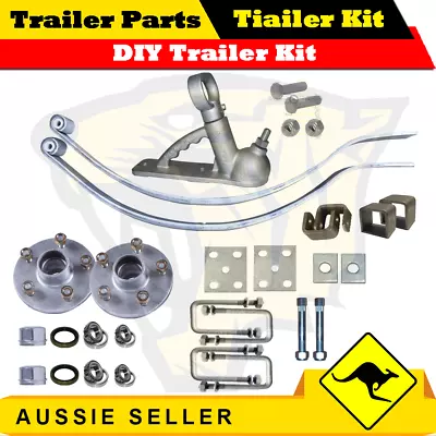 $215 • Buy Trailer Kit No Brake Coupling Leaf Spring Hub Bearing Kit For Single Axle