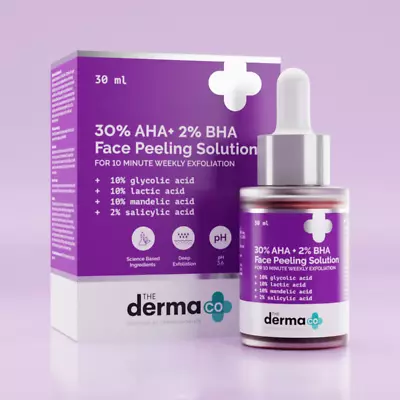 The Derma Co. 30% Aha + 2% Bha Peeling Solution (30ml) Free Shipping • $30.59