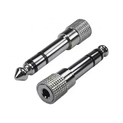 £2.49 • Buy 3.5mm To 6.35mm Headphone Jack Adapter Metal 6.3mm 1/4 Inch Small To Big Adaptor