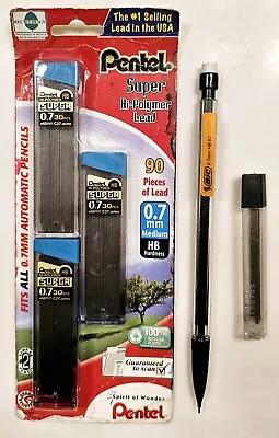 One Bic 0.7 Mechanical Pencil~Pentel Pencil Lead 90ct And 60mm 12 Ct. (Brand?) • $5.49