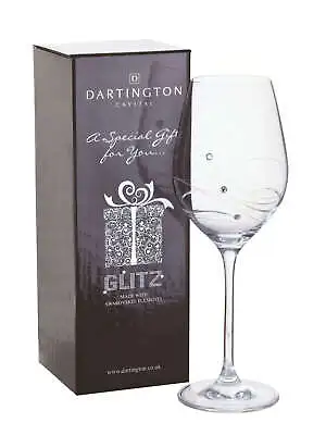 Dartington Glitz Wine Glass Swarovski Crystals Gift Box • £27.42