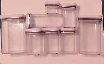 OXO Good Grips 8-Piece Food Storage Container Set Push Button Airtight Seal • $45