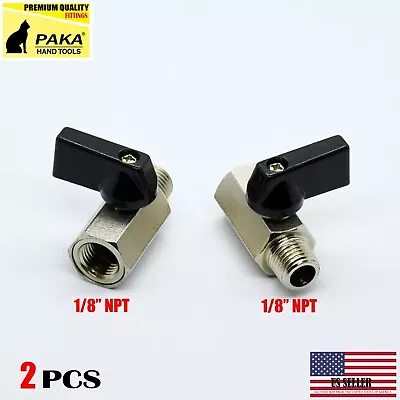 2 Pcs High Quality Mini Ball Valve 1/8  MALE X FEMALE NPT • $11.93