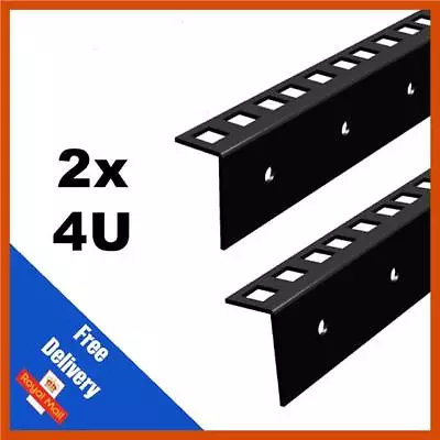 2 X 4U 19 INCH RACK STRIP -  FLIGHT CASES  | SOLD IN PAIRS  • £7.49