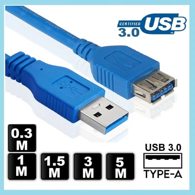 $8.99 • Buy USB 3.0 Super Speed Extension Cable Type A Male To Female Extention Cord Lead