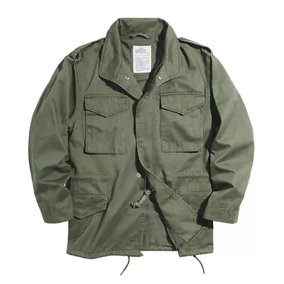 M65 Field Jacket Military Jacket Men's Pocket Vintage Casual Work Coat Green • $49.90