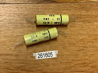 PAIR Ex Tannoy Gold ITT PMT / 2T 3.3uF 100V Speaker Crossover Capacitor (261605) • £9