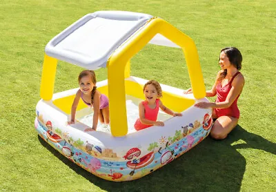 Intex 5ft 5' Foot Childrens Swimming Paddling Garden Pool UV Sun-Shade Canopy • £23.99